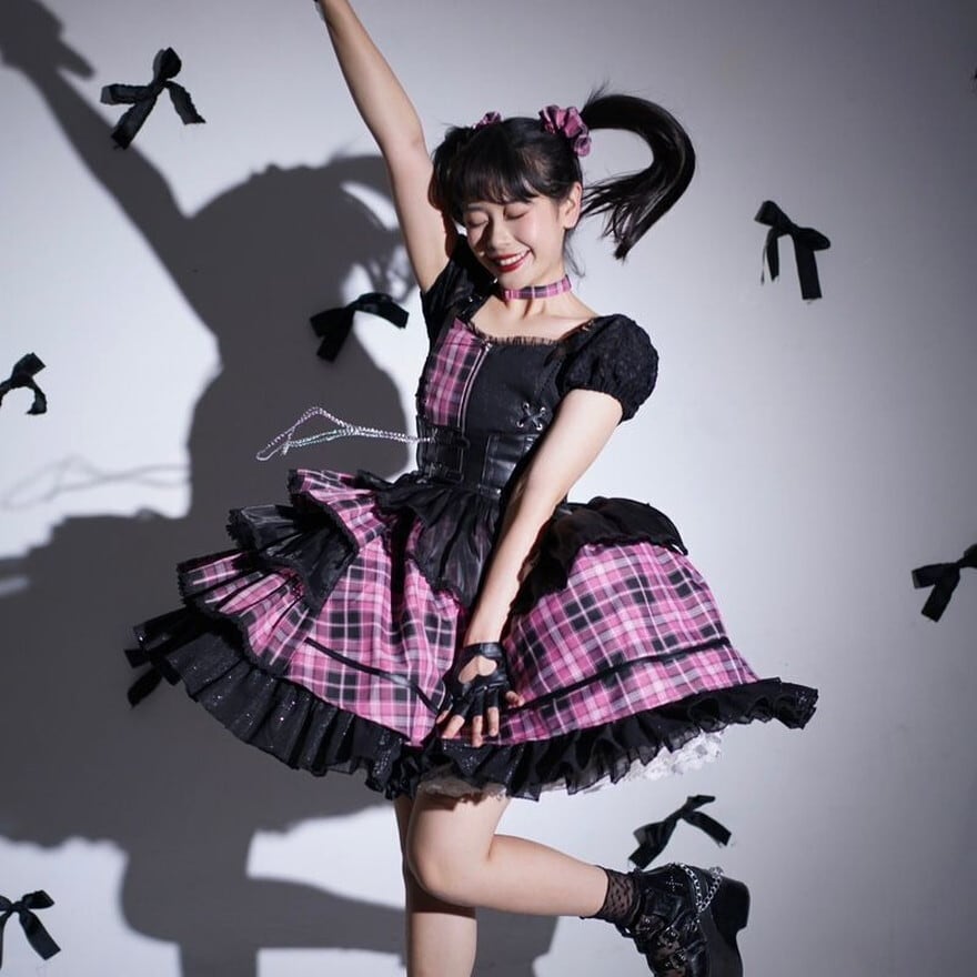 パンクPUNK風　バンドガール　アイドル　原宿風　サブカル　2点セット パンクPUNK風バンドガールアイドル原宿風サブカル2点セット