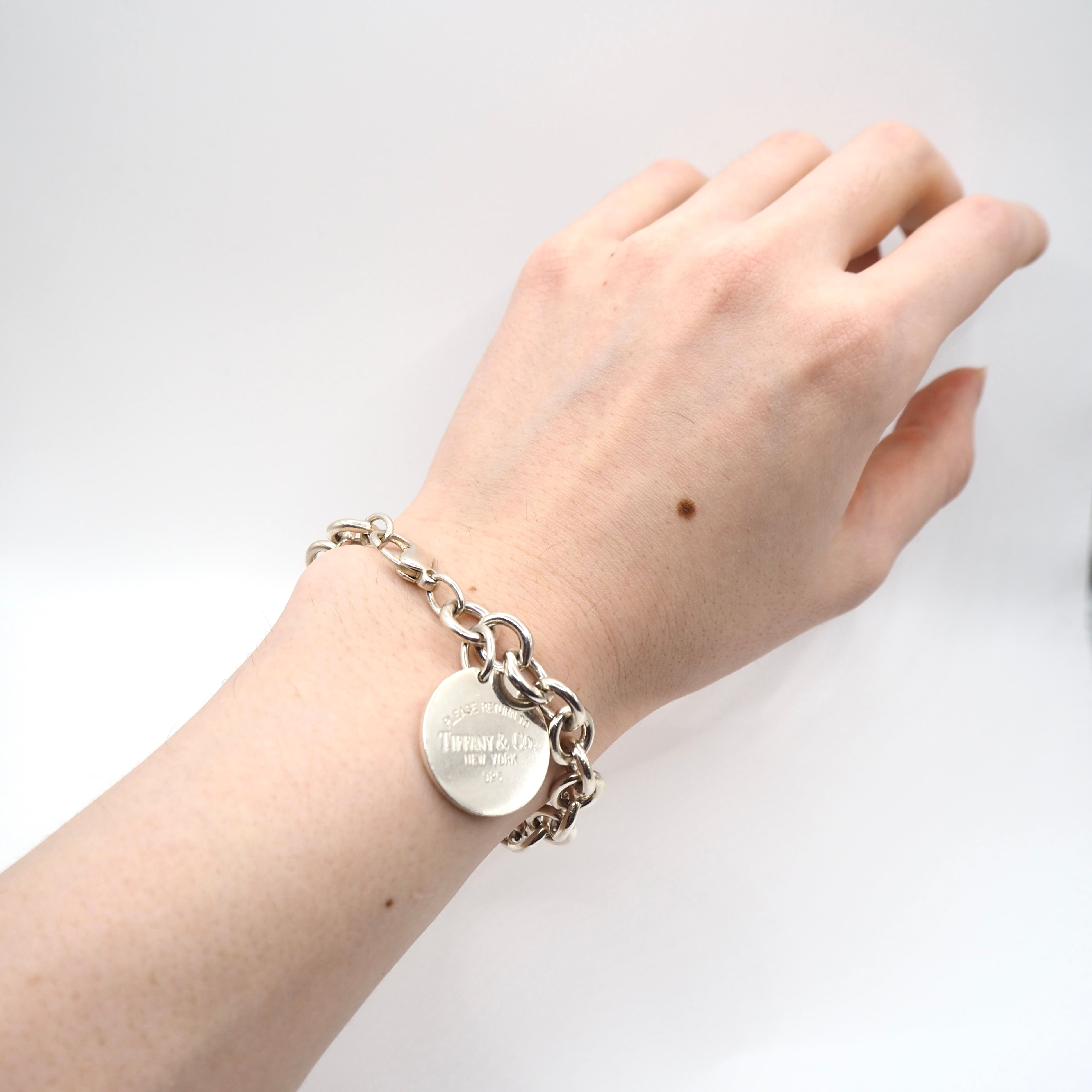 23 美品 ティファニー ブレスレット リターントゥ ラウンド シルバー 925 TIFFANY&Co. ティファニー リターントゥ ラウンドタグ ブレスレット – Trip