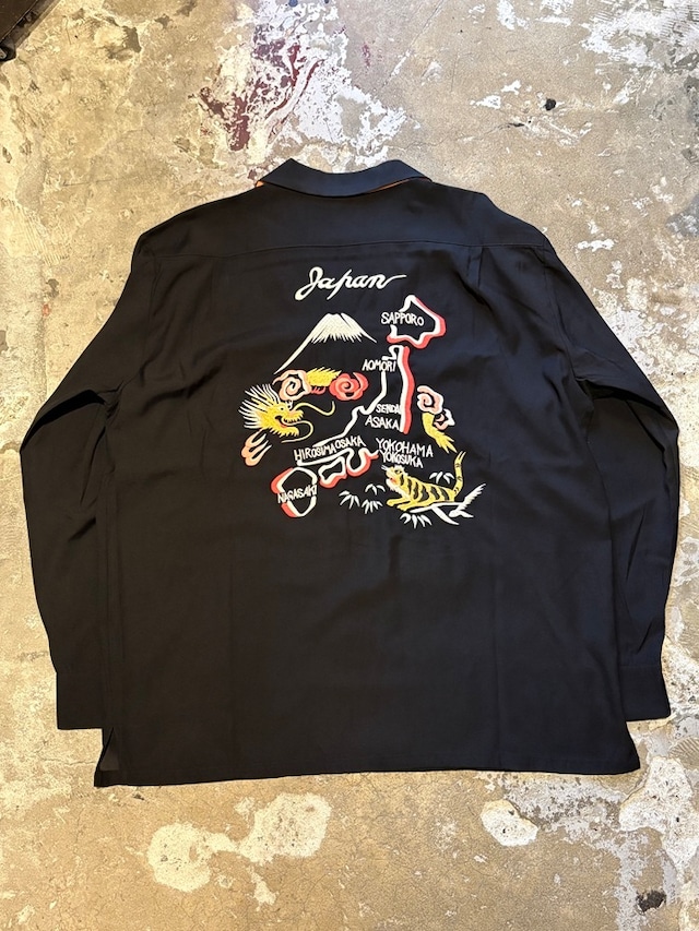 HOUSTON / SOUVENIR L/S SHIRT(MAP) / スーベニアシャツ / 41275