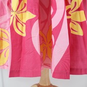 フラダンス 衣装 EKOLU EHIKU エコルエヒク パウスカート ピンク系 ティアレ柄 花柄 黄 鮮やか 明るい フラ ダンス ハワイアンプリント アロハ 練習 レッスン かわいい ダンス衣装 イベント ステージ 華やか おしゃれ イエロー系