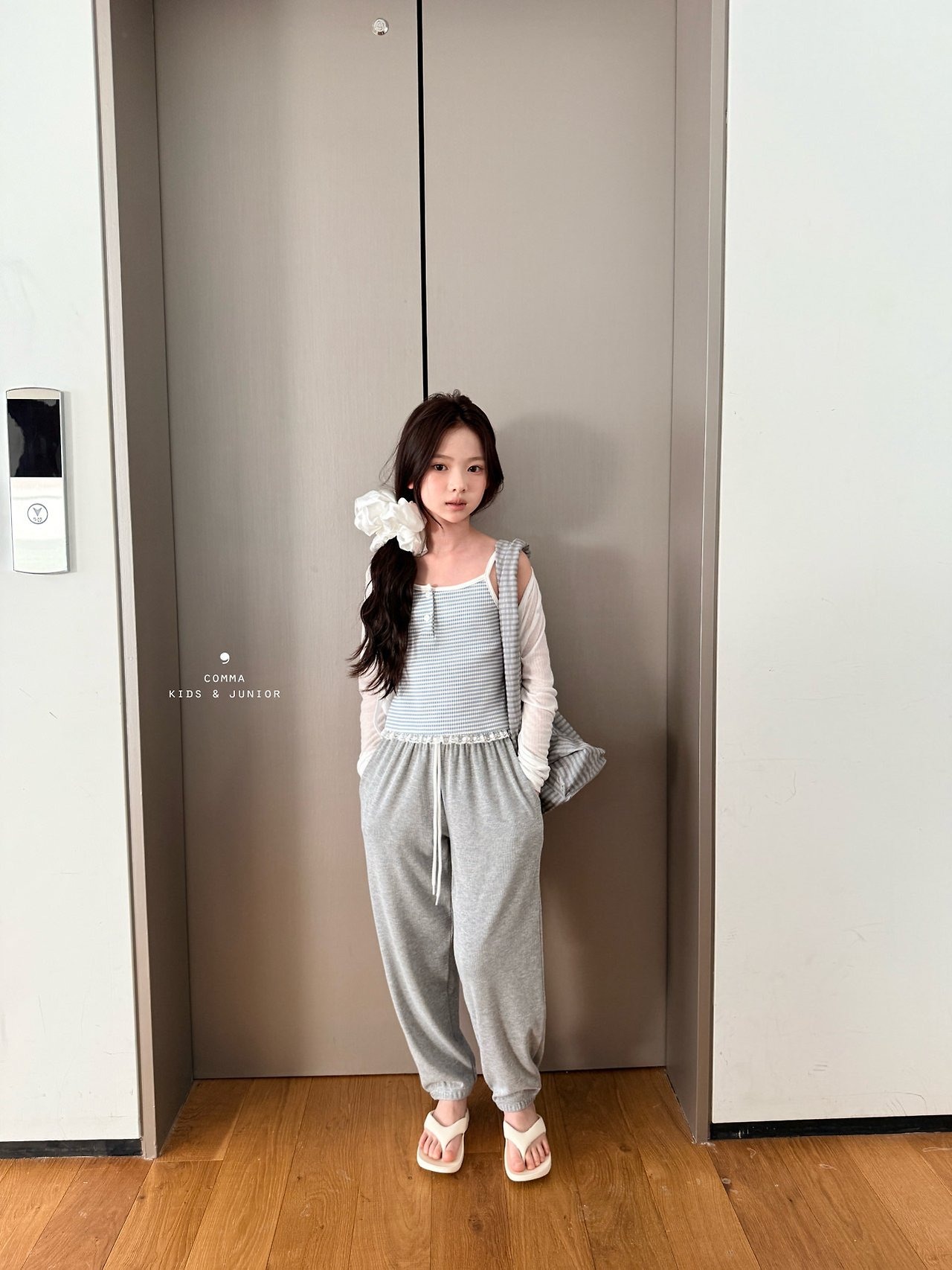 [COMMA] Striped Strap Sleeveless (160/170) / [콤마] 단가라끈나시 (160/170)