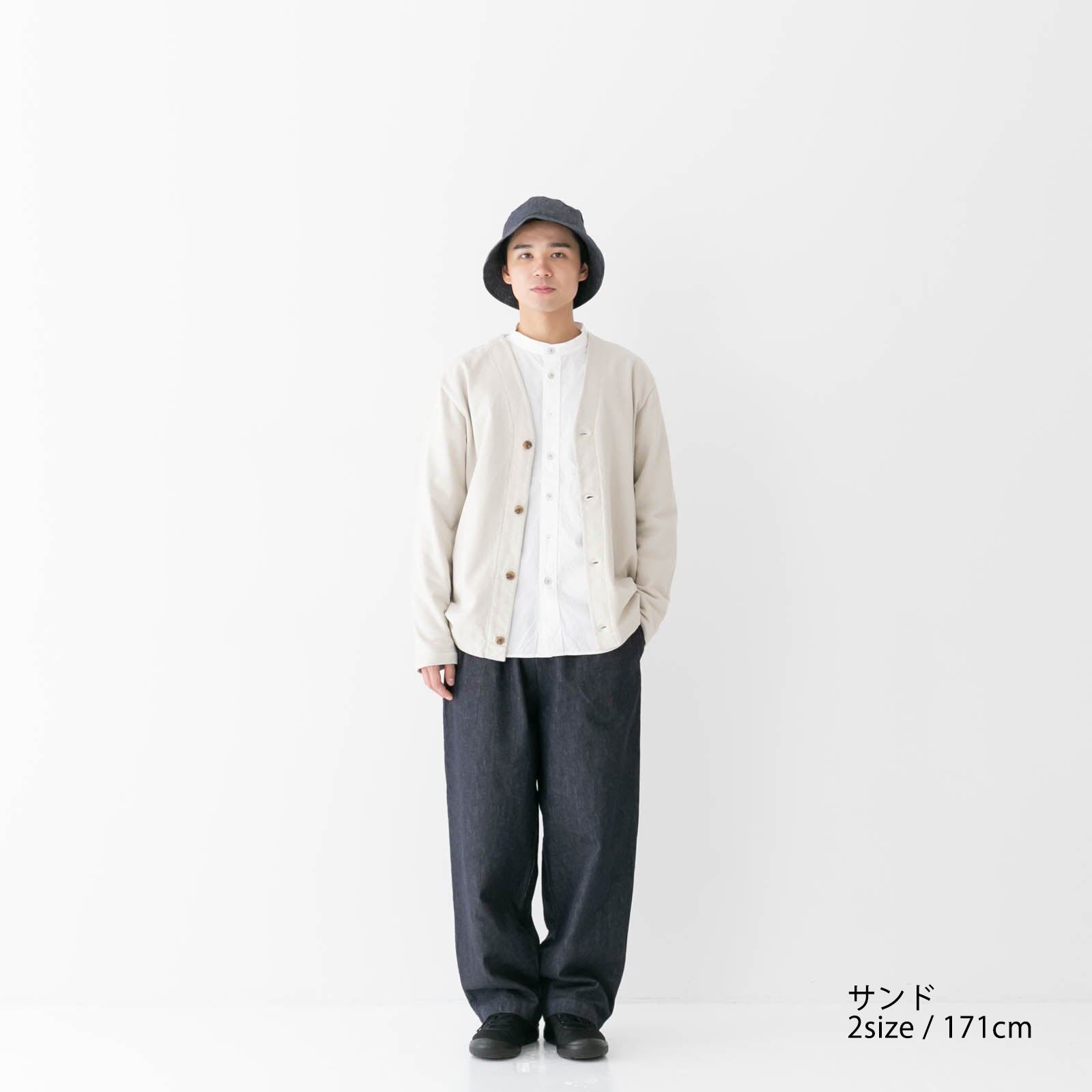 リネン RINEN 20/1オーガニック裏毛 カーディガン(R17602)全4色