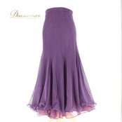 社交ダンス 衣装 スタンダード スカート レッスンウェア レディース 紫 レース 無地 シンプル パープル系 練習着 フォーマル 上品 気品 舞台用 ダンス ヴィヴァルディ ふんわり 二重スカート 薄手 おしゃれ エレガント 腰ゴム 伸縮性 美しい シルエット レディースファッション 体型カバー ストレッチ フレアスカート 練習用 競技用 発表会 プロフェッショナル