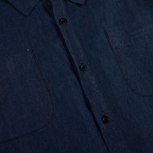 薄デニム半袖サマーワークシャツ　0721