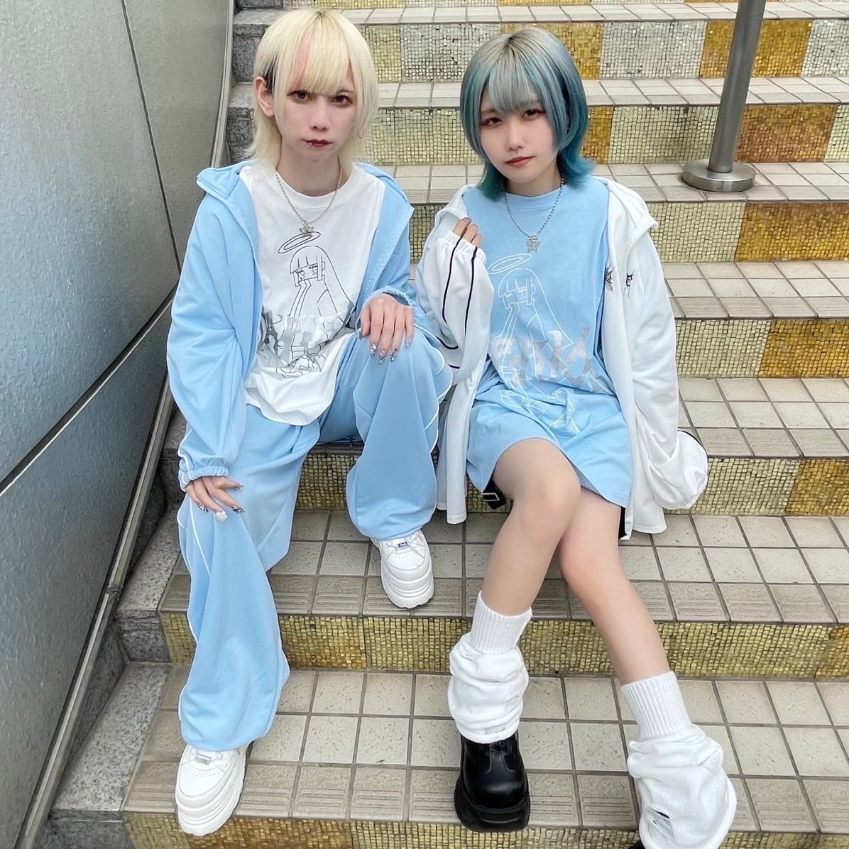 ラインジャージブルゾン(LIGHT BLUE・LIGHT PINK・PURPLE