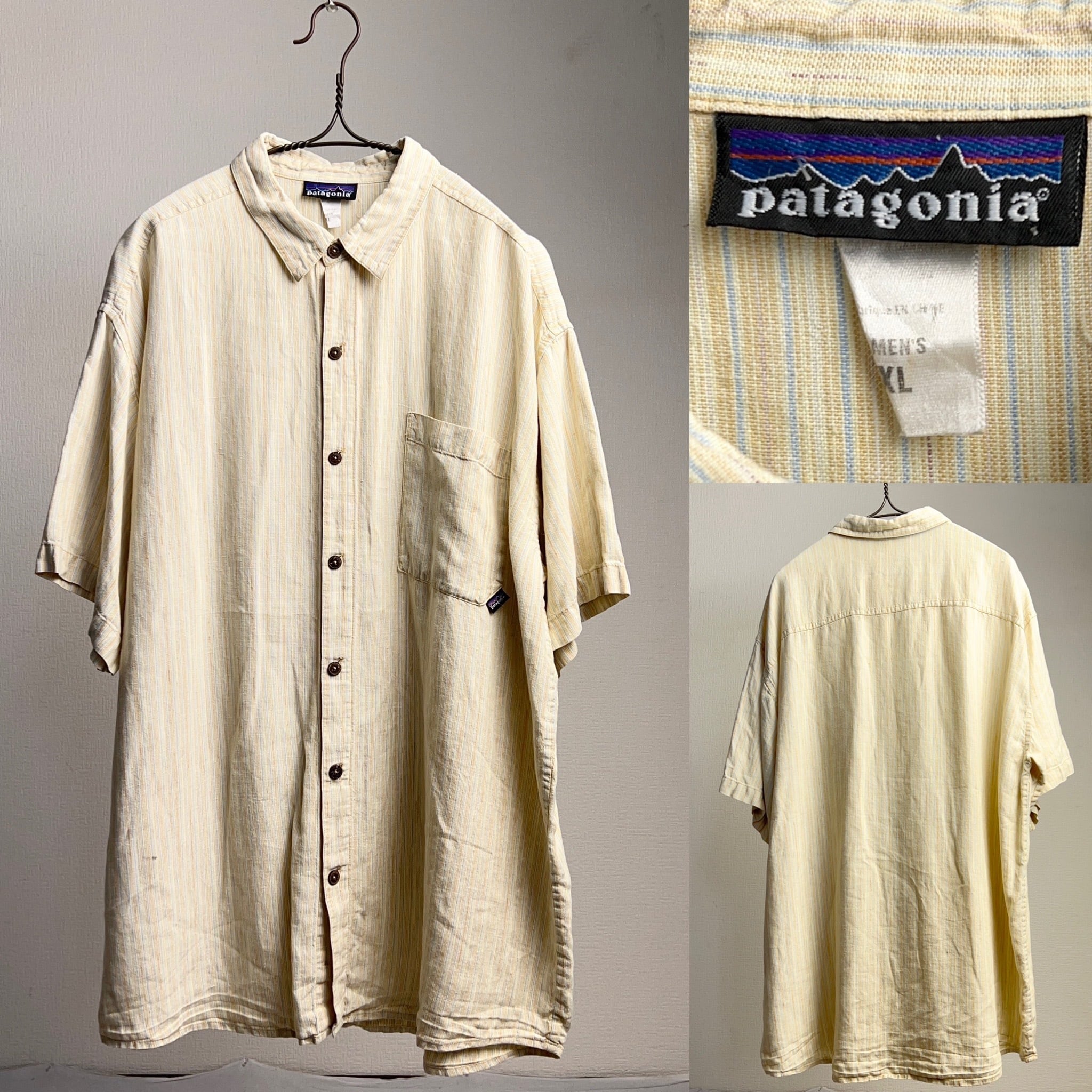 Patagonia” HEMP STRIPE SHIRT パタゴニア リネンシャツ オーガニック