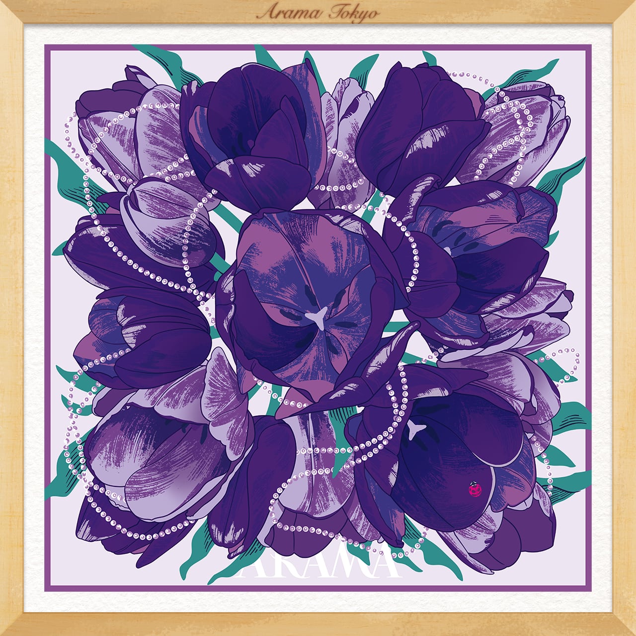 【店舗限定カラー】紫色のチューリップのスカーフ