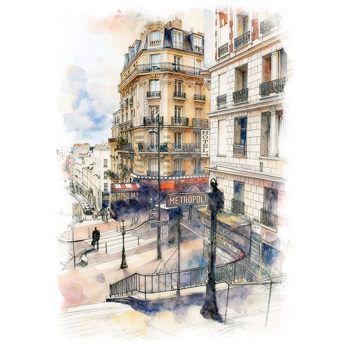 フランスモンマルトル油絵 絵画 風景画(街並み) フランス パリ モンマルトル インテリアアート額