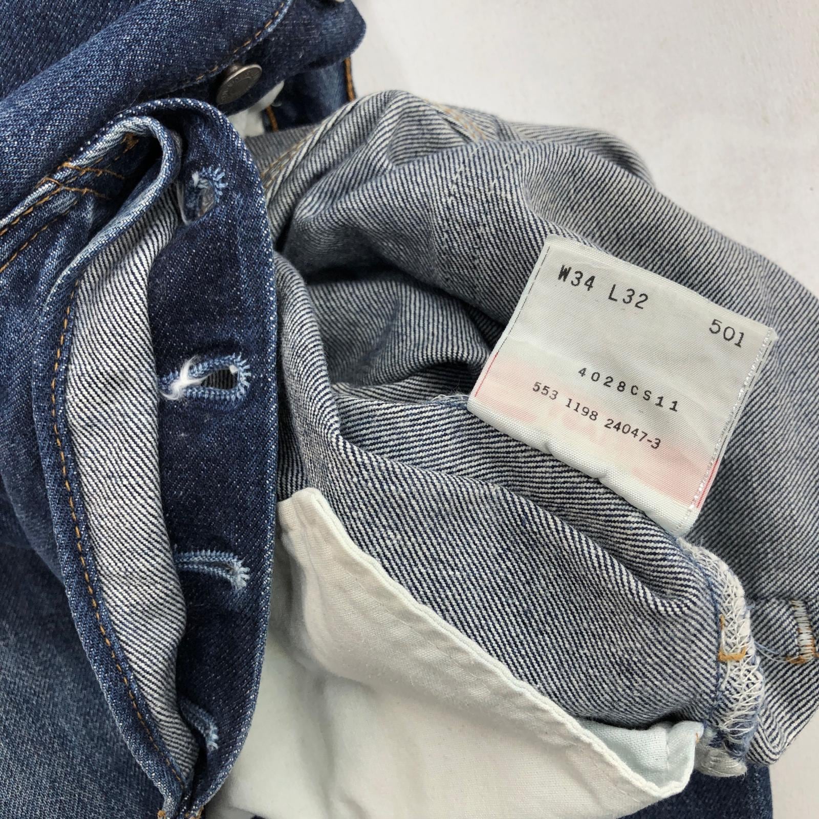 【色落ち◎】90s USA Levi’s 501 W34 L32 ボタン裏553 LEVI'S リーバイス 90年代 USA製 501- 0000 ボタン裏 刻印 553 脇割