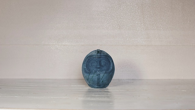 SEP#18 STANDARD DENIM DARUMA｜Medium Blue × Dark Green Paint