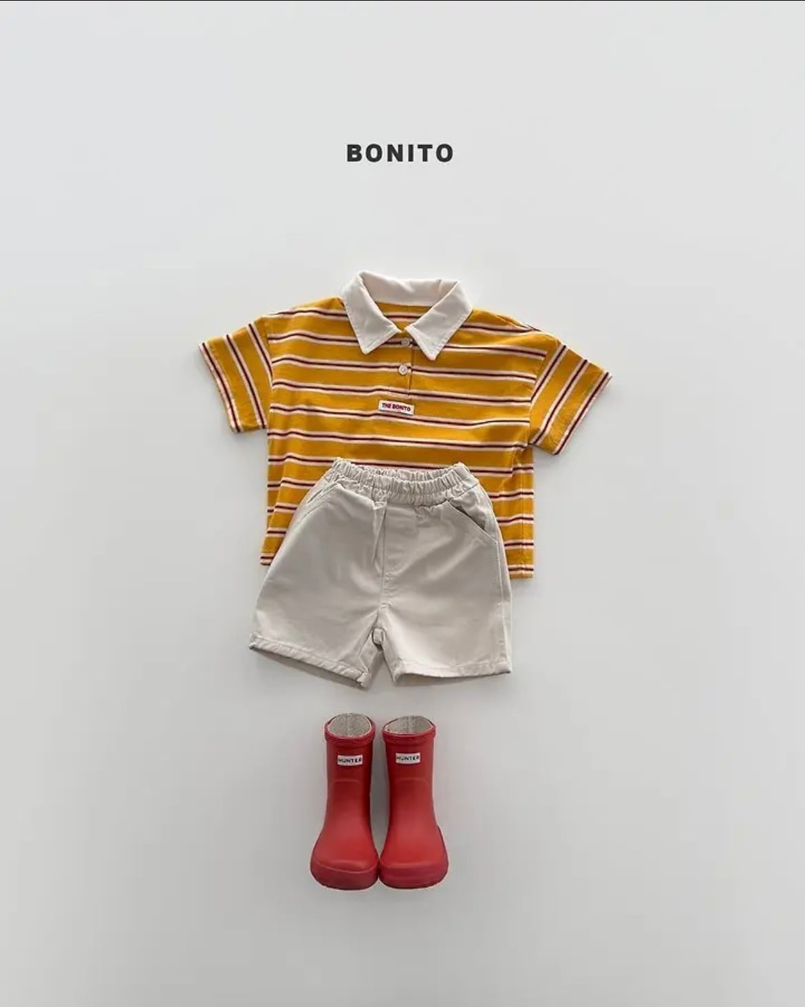 ストライプコッラーレT/BONITO