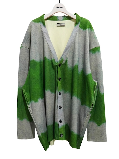 【24SS】NONTOKYO ノントーキョー / PRINT RIB BIG CARDIGAN  (GREEN)