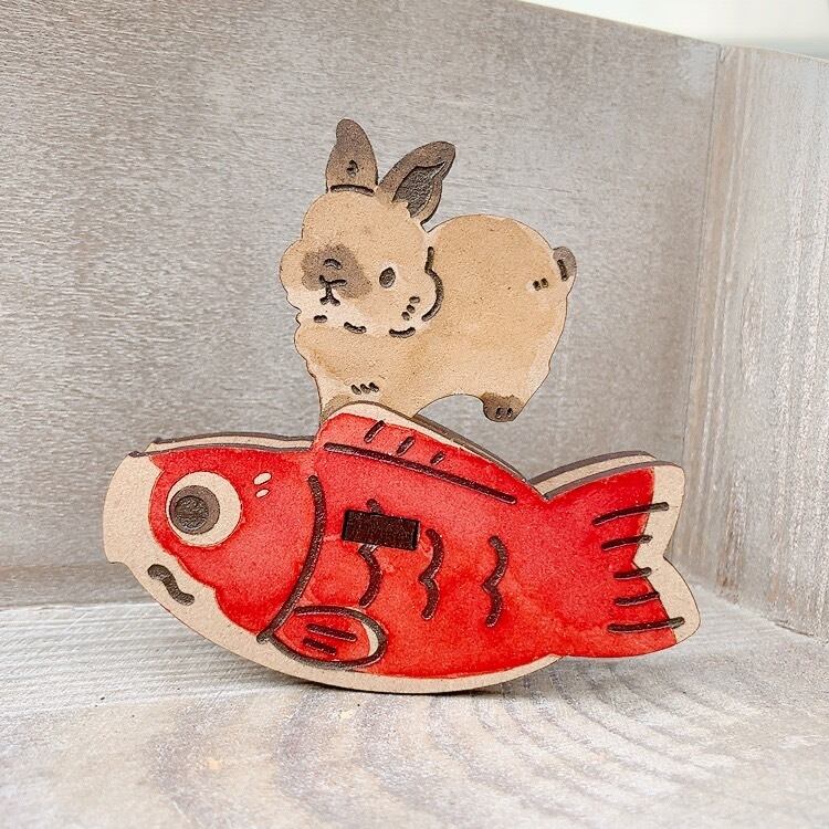 予約_鯉のぼりとうさぎさんの置物