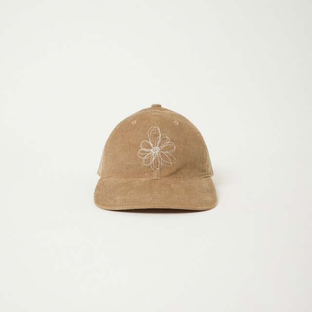 Hand Stitch corduroy Flower Cap