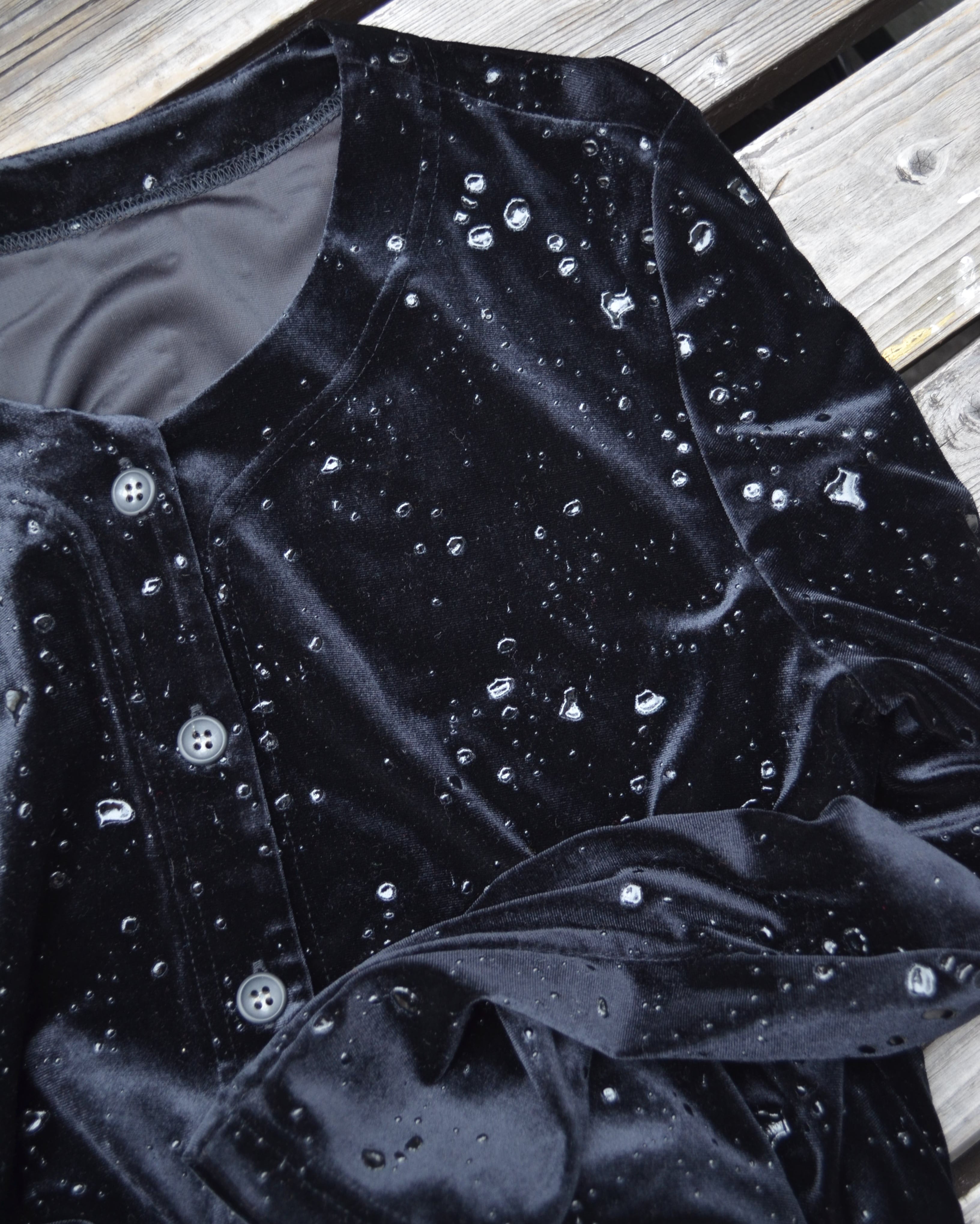 1980-90's 水滴のベロアカーディガン