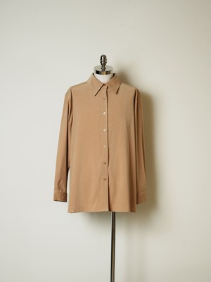 DENIM&Co. デニム アンド コー キャメル 長袖シャツ