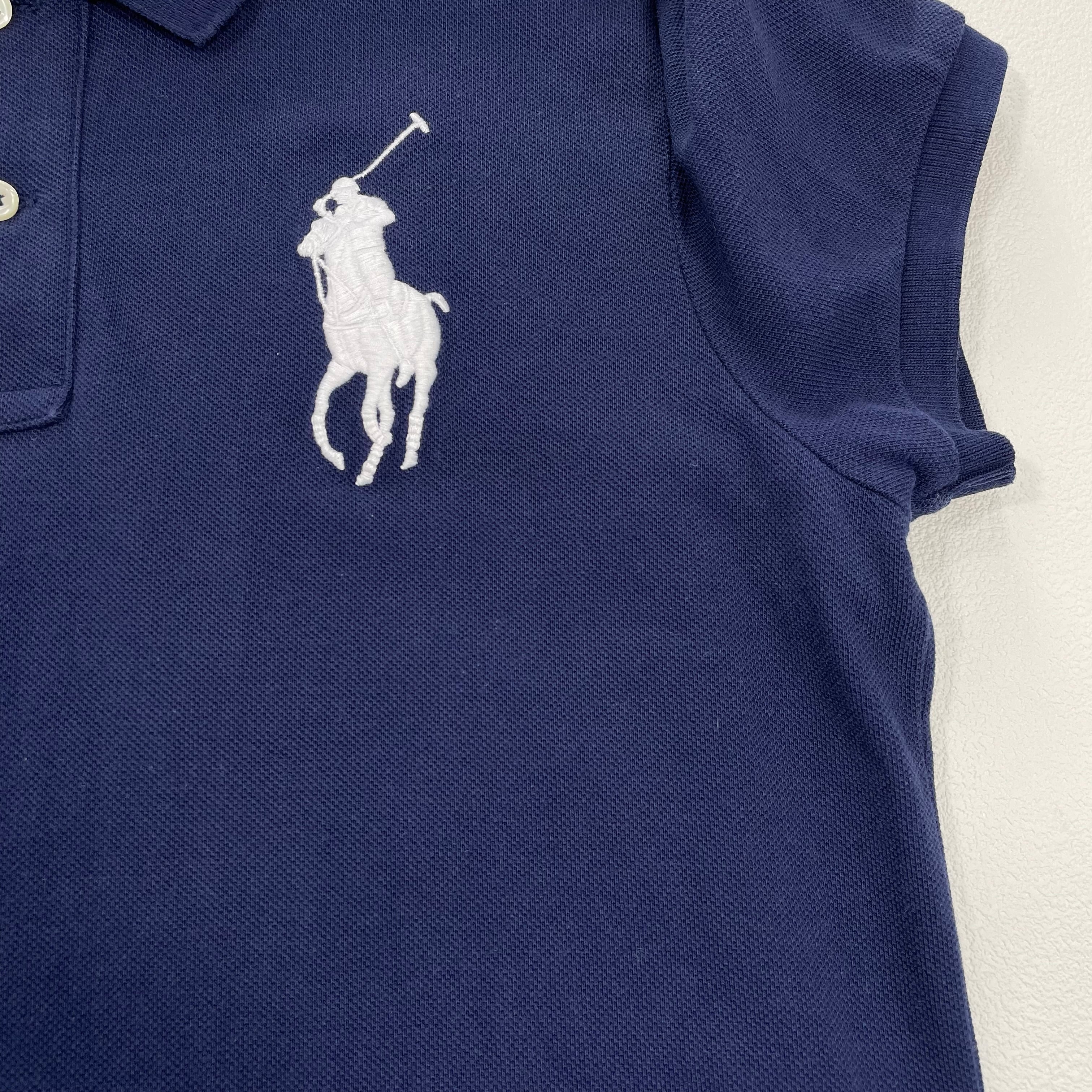 未使用 ラルフローレン ビーズ製 ビッグポニー刺繍入り ポロシャツワンピース POLO RALPH LAUREN ビッグポニー刺繍 ワンピース ネイビー M | Red hurl