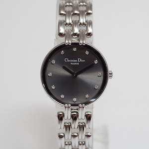 Christian Dior ディオール D44-120 バギラ SS クォーツ グレー文字盤　腕時計　レディース