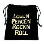 8ミリ クリスタル スカル ブレスレット：LOVE N' PEACE N' ROCK N' ROLL ラブ ン ピース ン ロック ロール