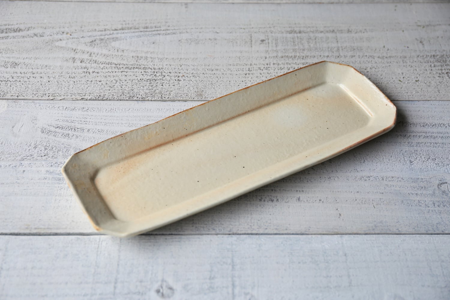 鉄散 八角長皿 | 古谷製陶所