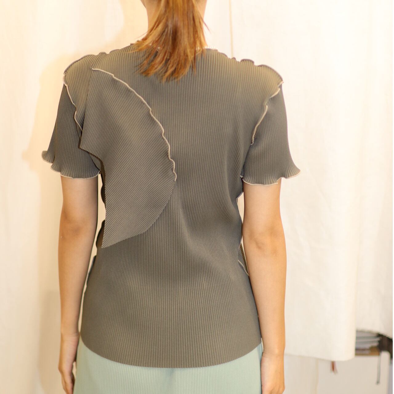 kotohayokozawa Short sleeve top (GRAY)TD22A-P03 | IAAAM ONLINE STORE