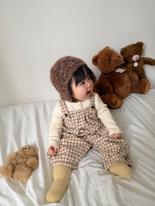 予約⌇onu/ Check shirring overalls