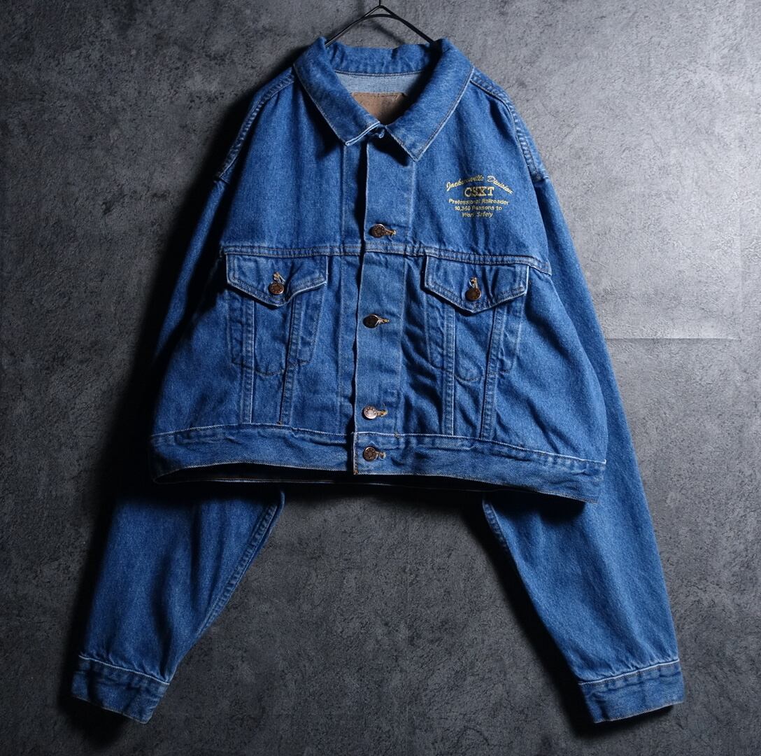 Denim Logo Desgin Short Length Remake Trucker Jacket