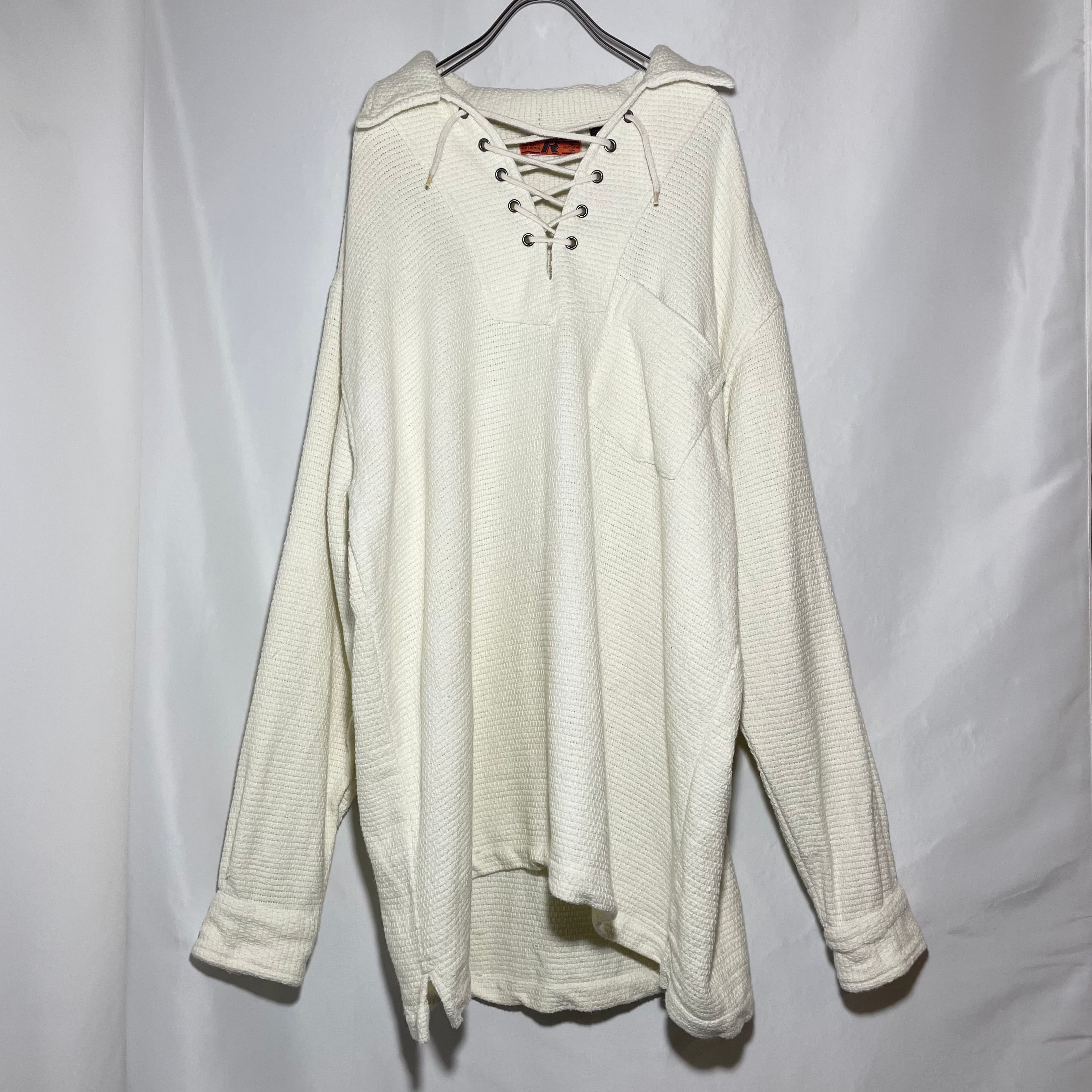 vintage レースアップシャツ プルオーバーシャツ テック系 90's 90's Raw Edge レースアップシャツ | 古着屋 Boogie