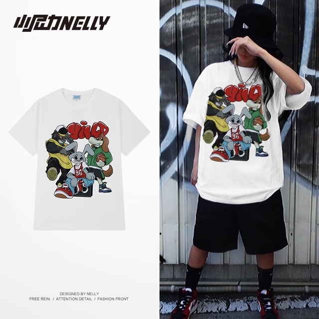 ゴスロリ通販 With U ゴシック ロリィタ 春夏 Tシャツ ネックレス セット割り ヒップポップ ユニセックス 漫画プリント かわいい カジュアル ストリート系 原宿ファッション Y2K Z世帯