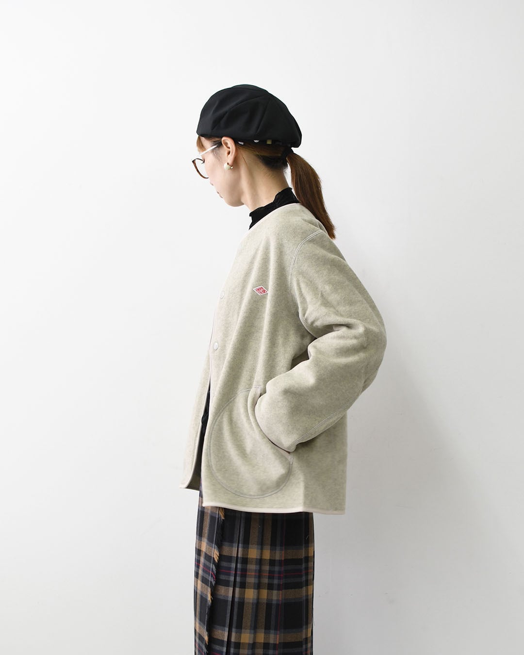 DANTON [ダントン] W FLEECE COLLARLESS JACKET [JD-8911] フリース