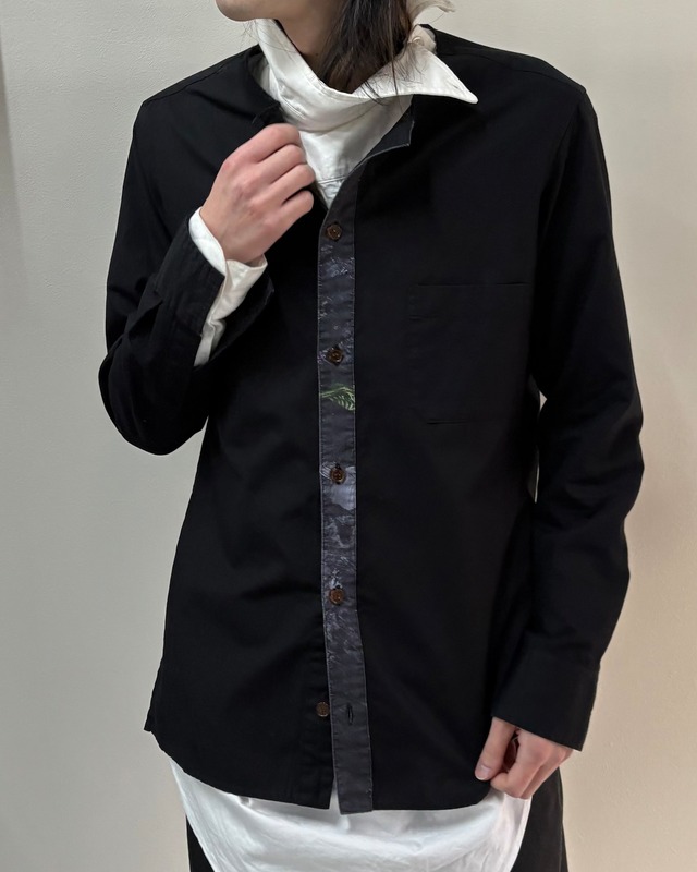 【16ss/Yohji Yamamoto POUR HOMME】no collar paint shirt