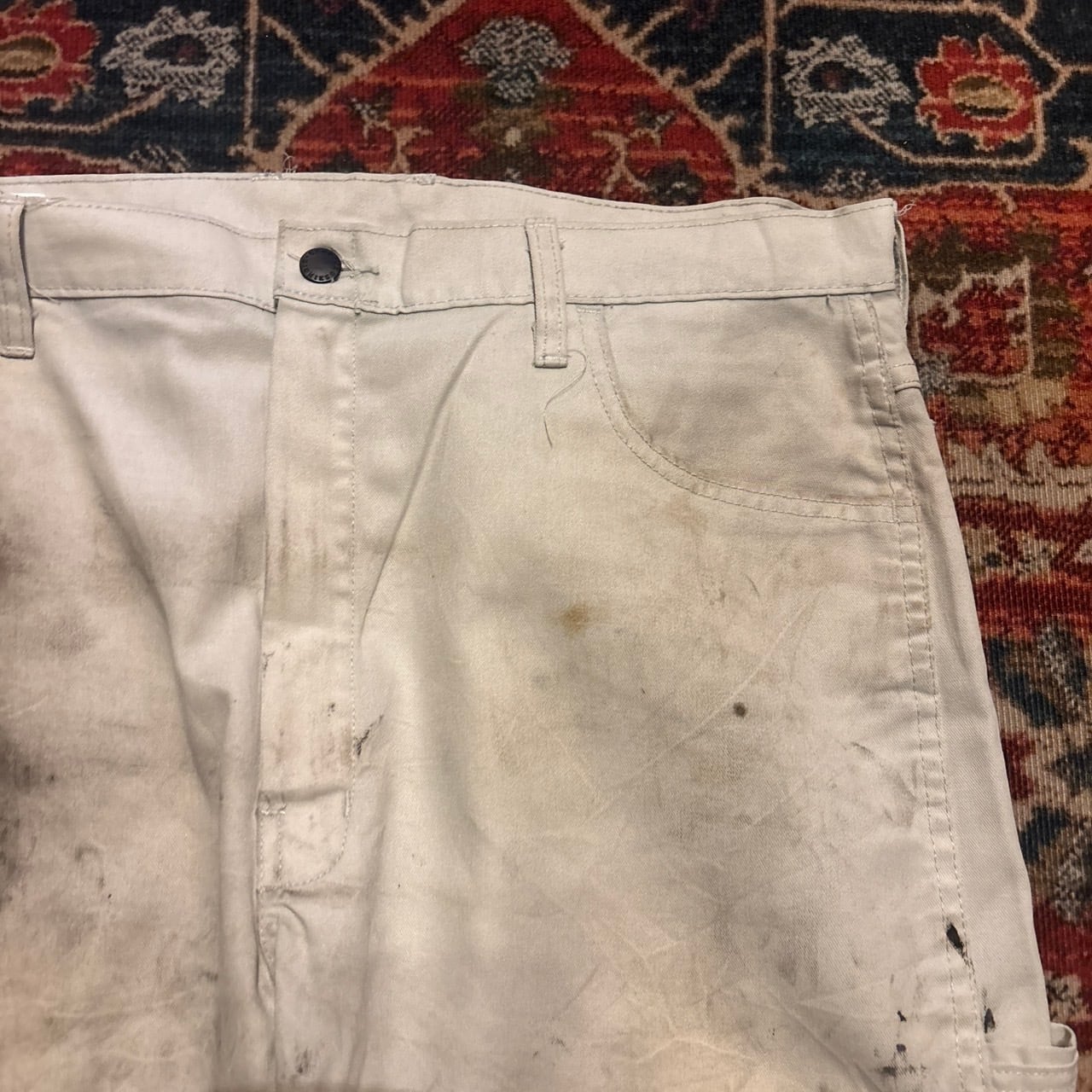 00s Dickies ペインターパンツ ワークパンツ ホワイト ペイント W36