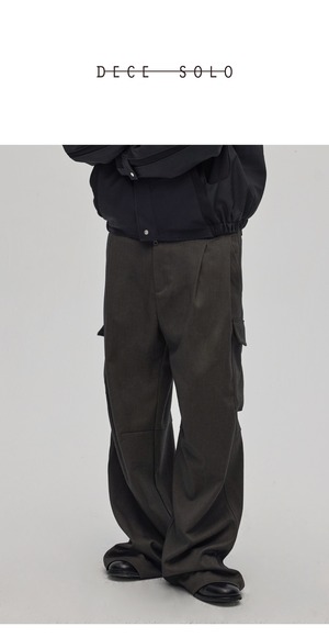 DECESOLO 24AW ラージポケットルーズワークパンツ