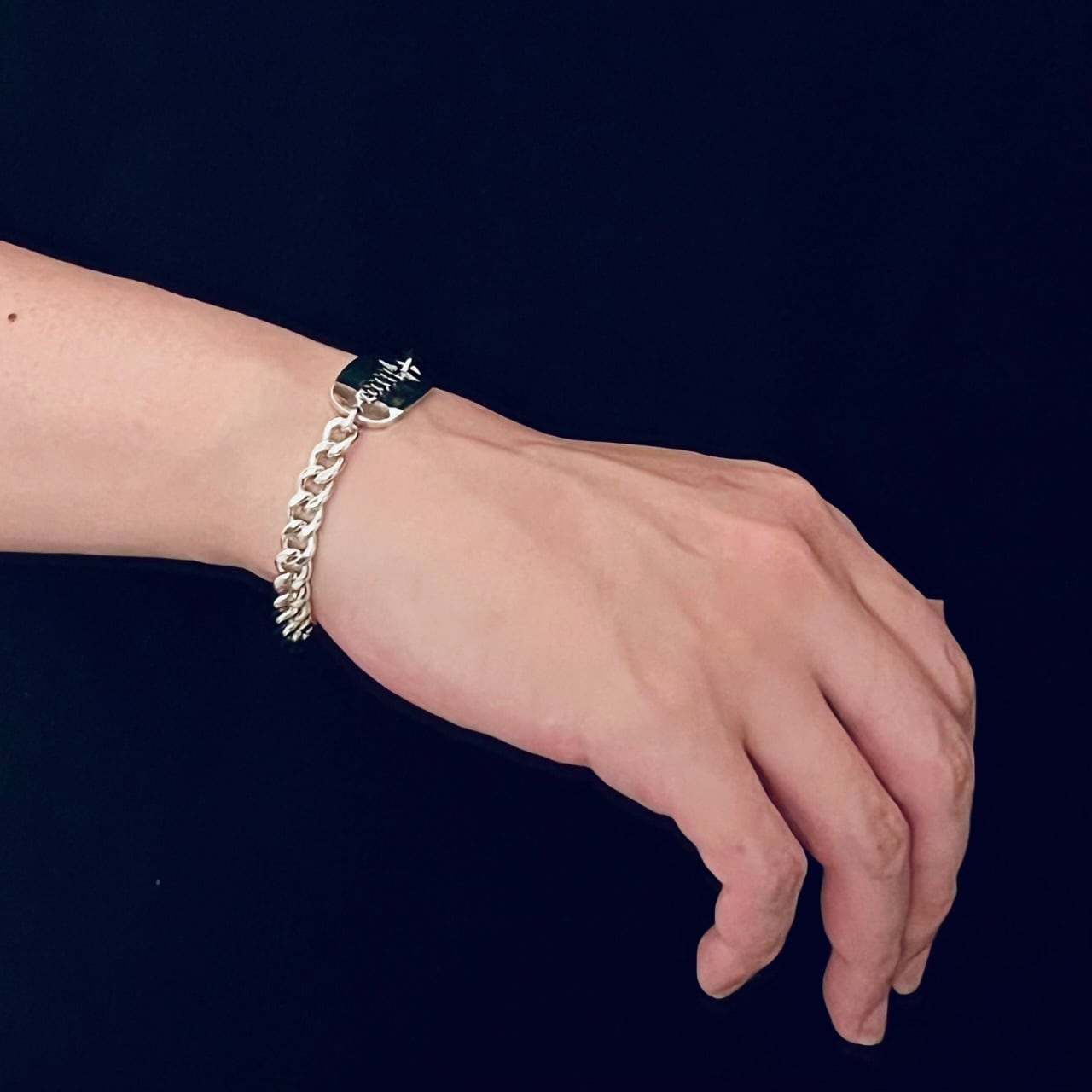 VINTAGE TIFFANY & CO. Caduceus Medical ID Bracelet Sterling Silver