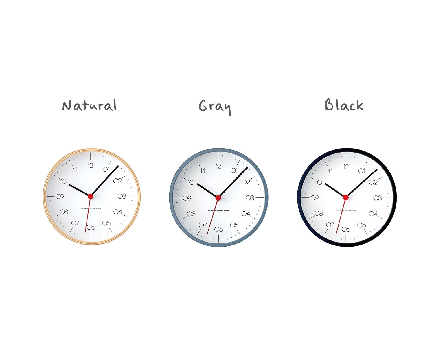 KATOMOKU plywood clock 24 S-size ブラック km-151BKS 掛け時計 SKP