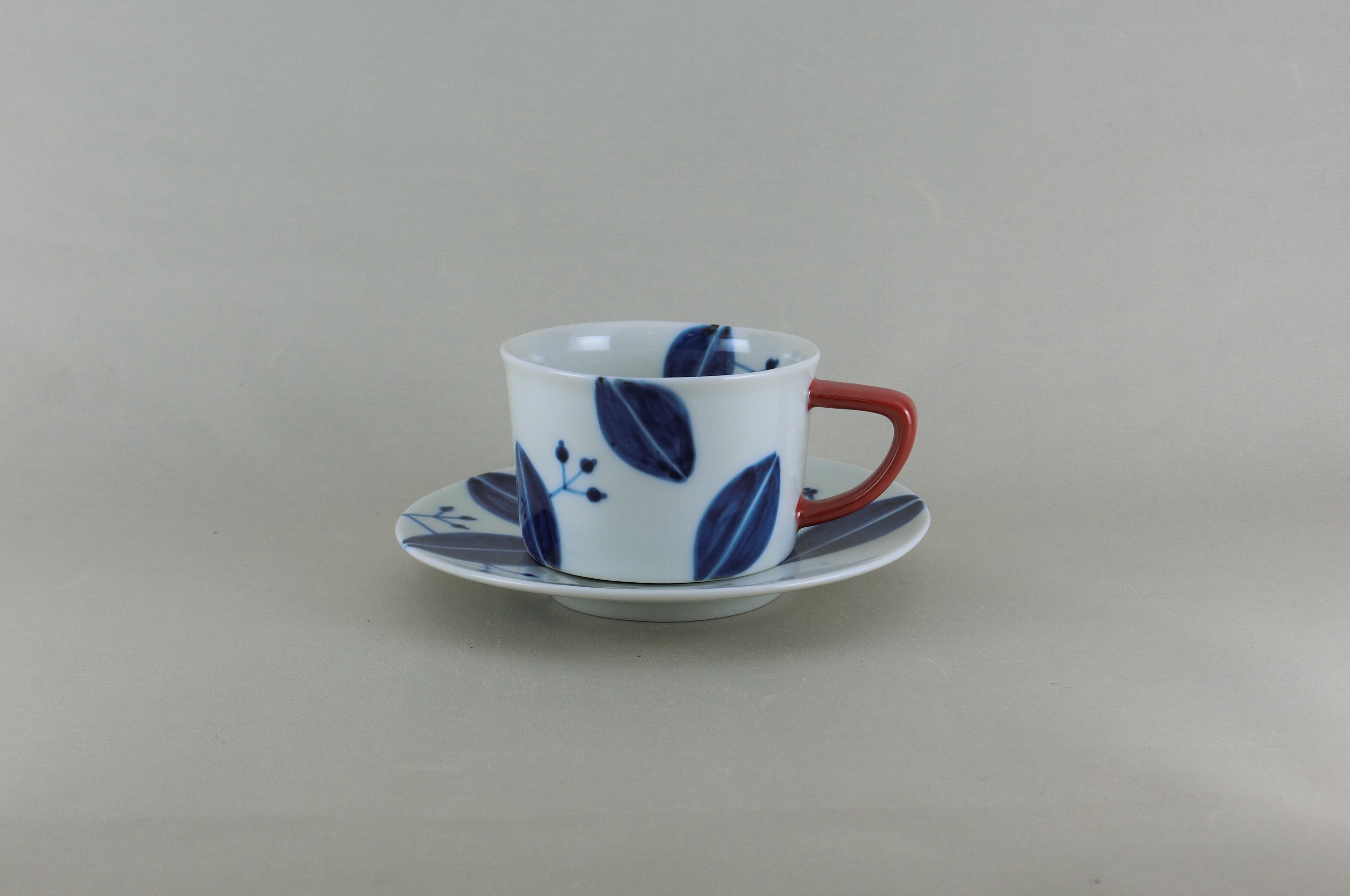 リーフシリーズ　デミスープ碗（朱）カップのみ