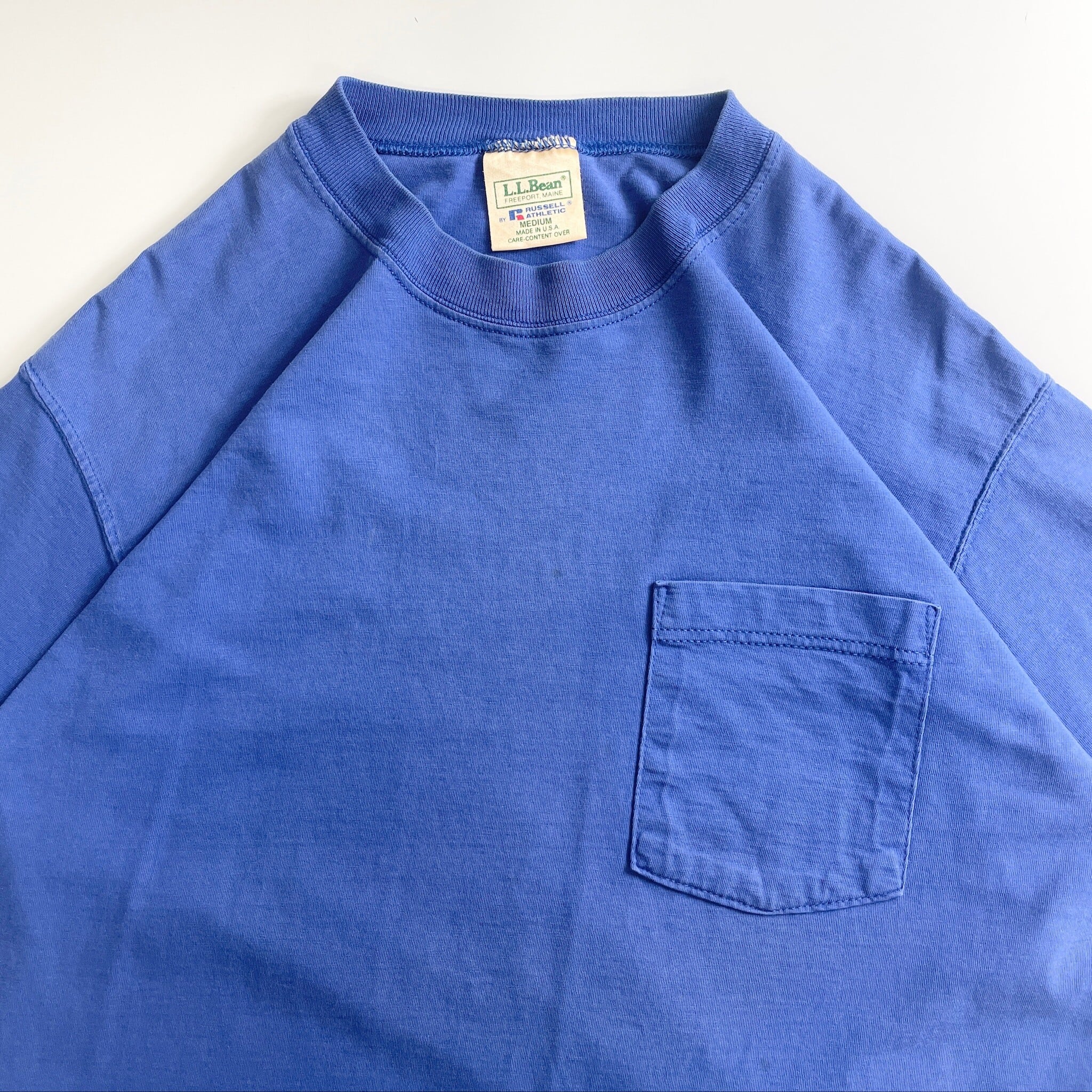 90s L.L.Bean × Russell Pocket Tee USA