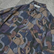 art pattern silk shirt
