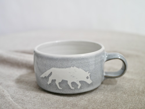 オオカミのスープカップ