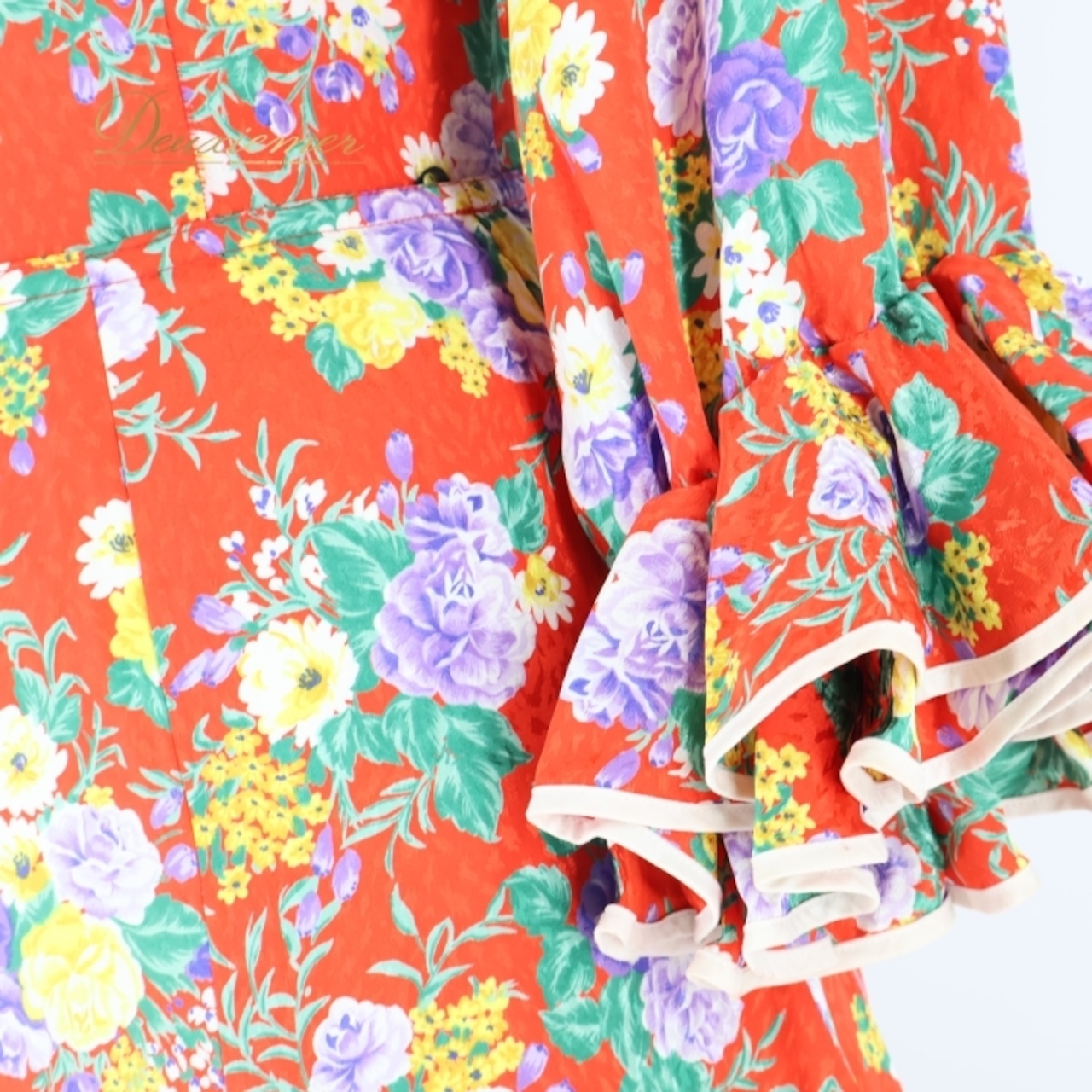 フラメンコ 衣装 トップス ブラウス ファルダ スカート ツーピース セットアップ レッド系 ブルー系 グリーン系 赤 青 緑 花柄 ボランテ フリル ダンス 発表会 レトロ フラメンコダンス ボリューム 可愛い おしゃれ