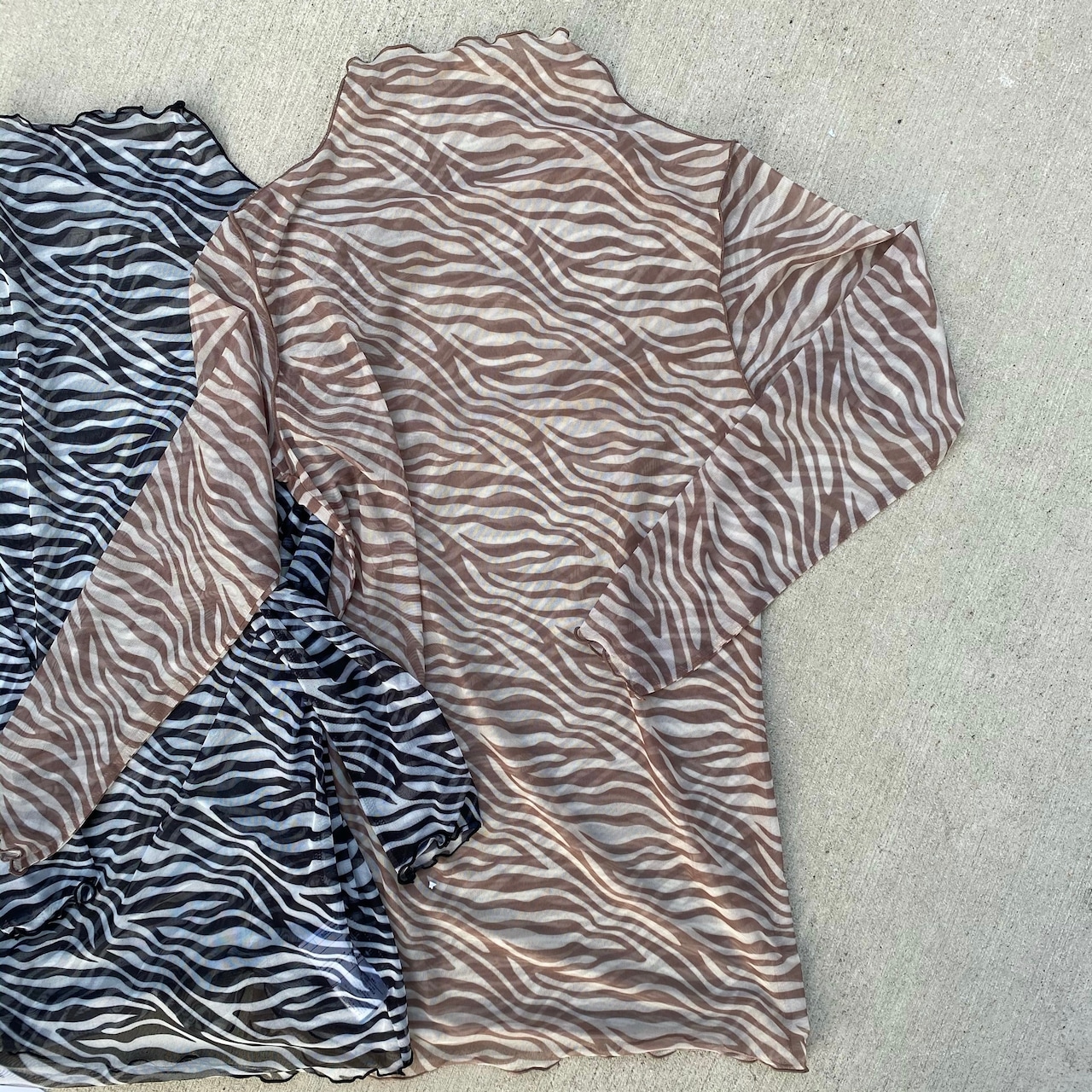 ストレッチメッシュメロウzebratops／beige