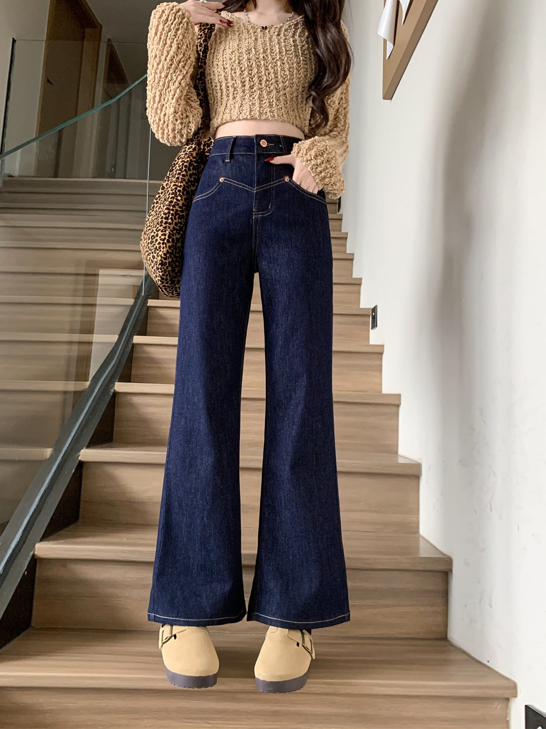 149cm〜 ヴィンテージデニムハイウエストパンツ