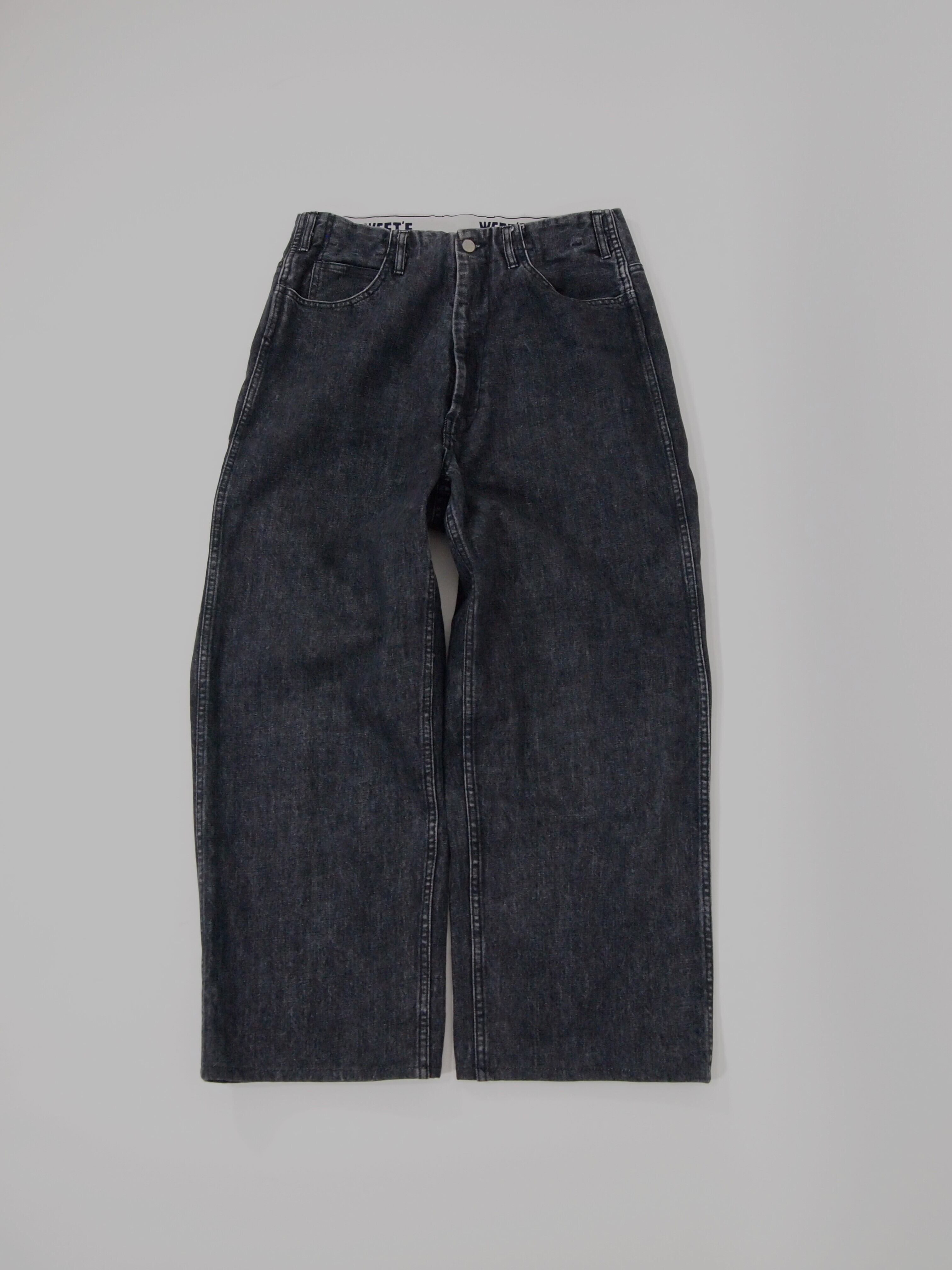 【USED】WEST OVERALLS 803W ワイドブラックデニムパンツ