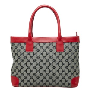 グッチ GGキャンバス ハンドバッグ トートバッグ 0021119 ベージュ レッド キャンバス レザー レディース GUCCI 【中古】