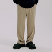 BELTED WIDE SLACKS_BEIGE