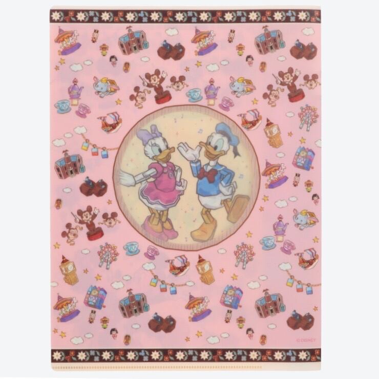 ダブルポケットホルダー ディズニーランド 37周年 記念 ディズニーリゾート 限定 ミッキー ミニー ドナルド デイジー クリアホルダー クリアファイル 書類