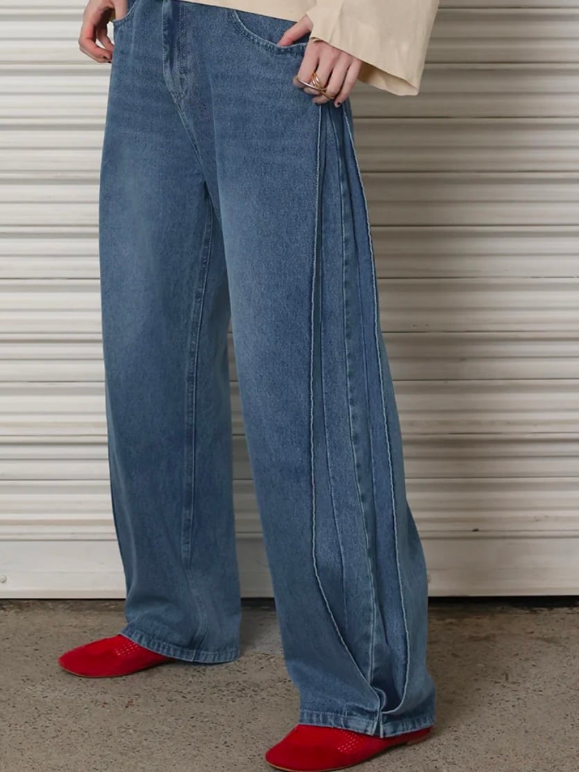 SALE】YENN(イエン) SIDE PLEATED DENIM PANTS サイド プリーテッド