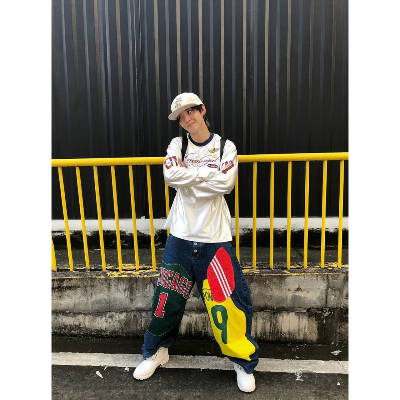 VINTAGE ストリート 冷感グラフィック ロングTシャツ T2278