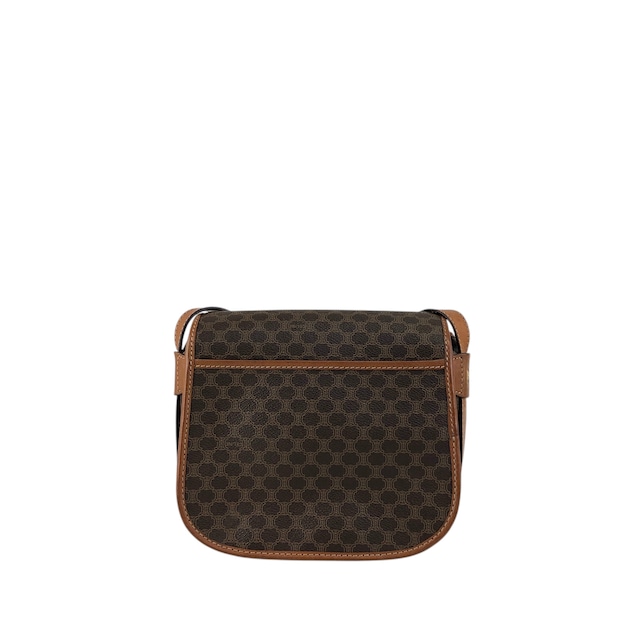 CELINE セリーヌ マカダム ショルダーバッグ ブラウン ブラゾン型押し PVC vintage ヴィンテージ オールド uuvwb7