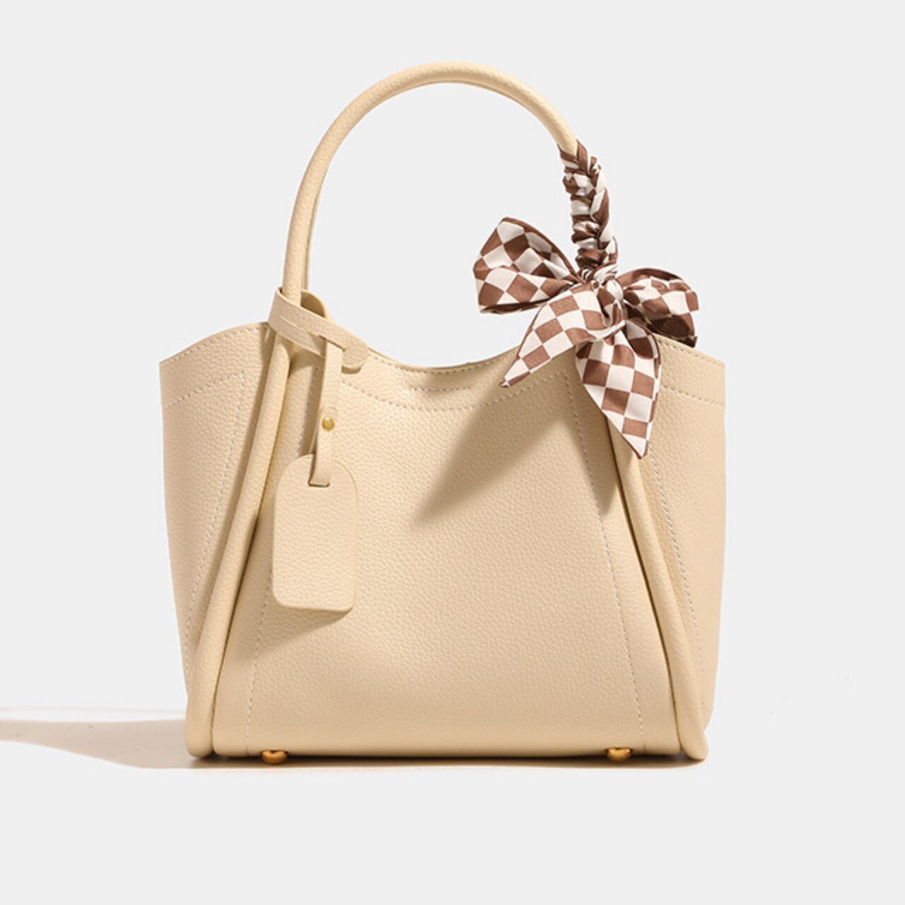 リボンスカーフ ショルダー バック-オフホワイト